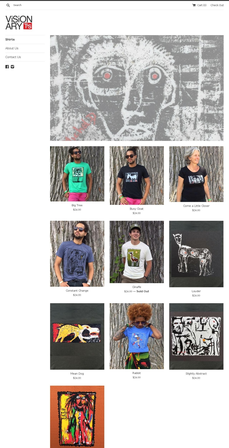 visionaryts.com shopify website screenshot