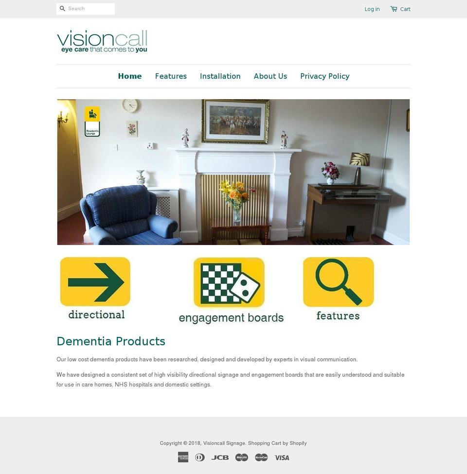 visioncallsignage.co.uk shopify website screenshot