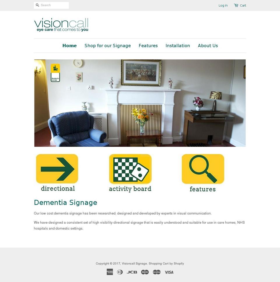 visioncallsignage.com shopify website screenshot