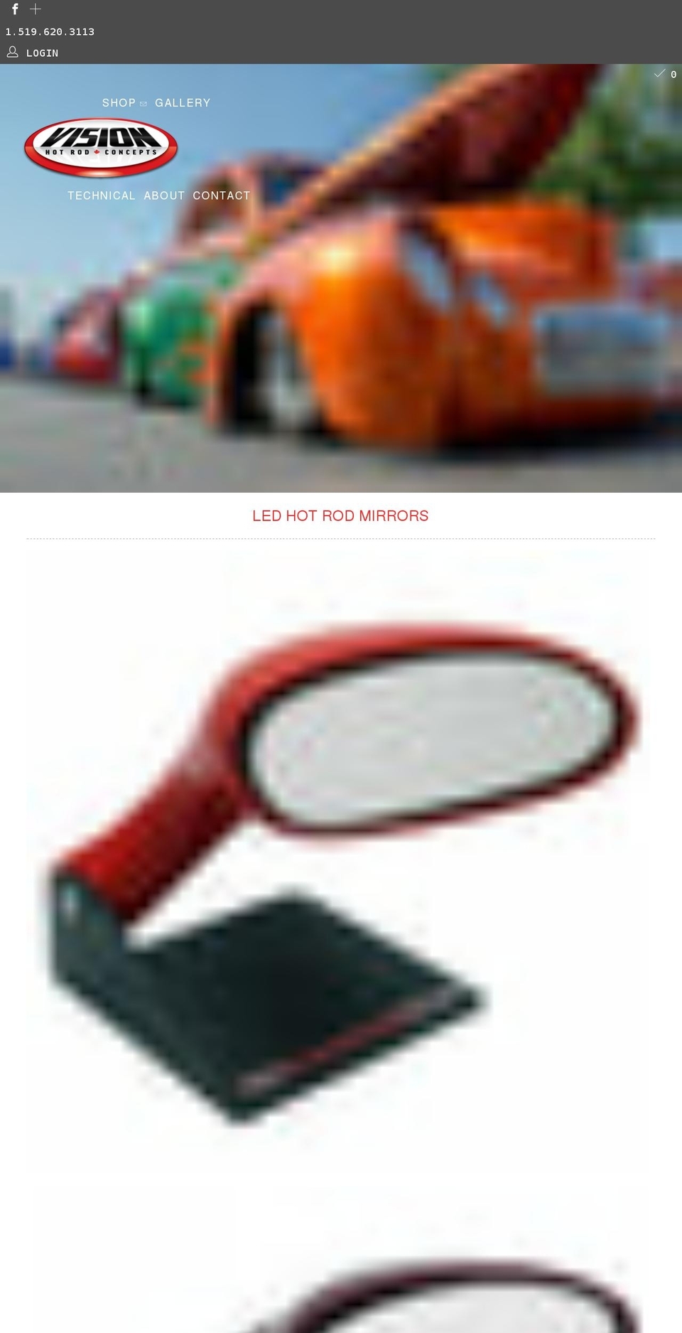 visionhotrod.com shopify website screenshot