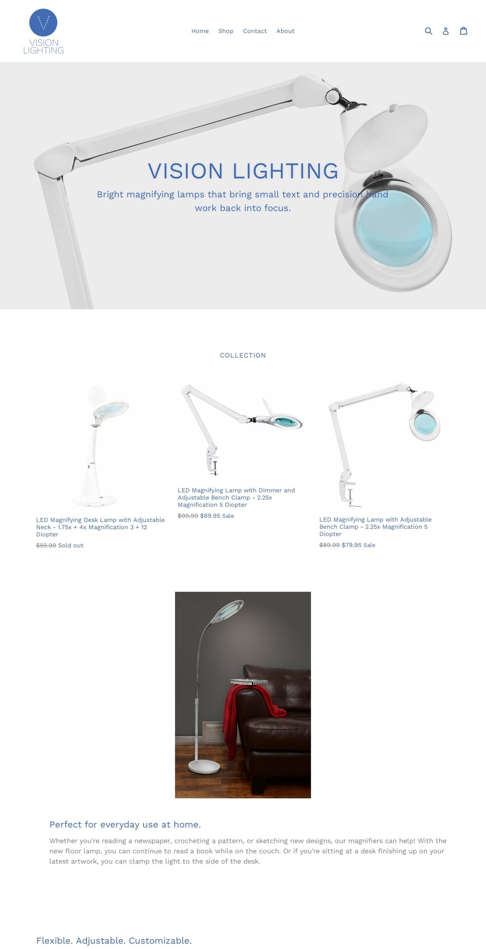 visionlightingusa.com — Shopify storefront screenshot