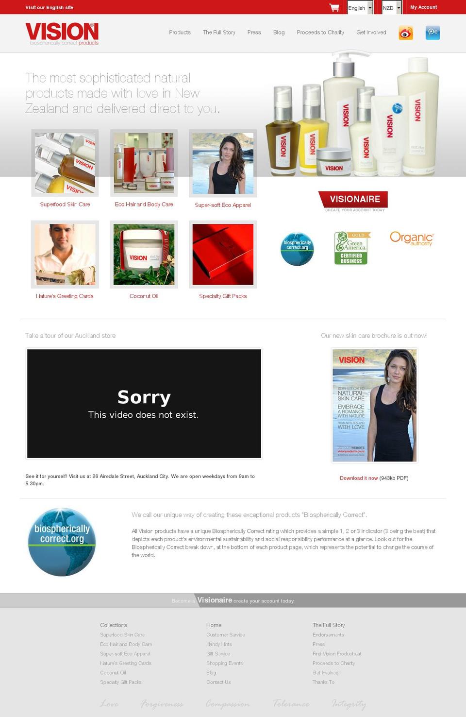 Vision Shopify theme site example visionproducts.asia