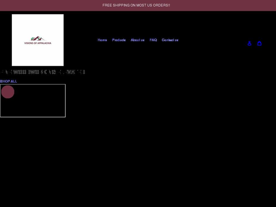 visionsofappalachia.com shopify website screenshot