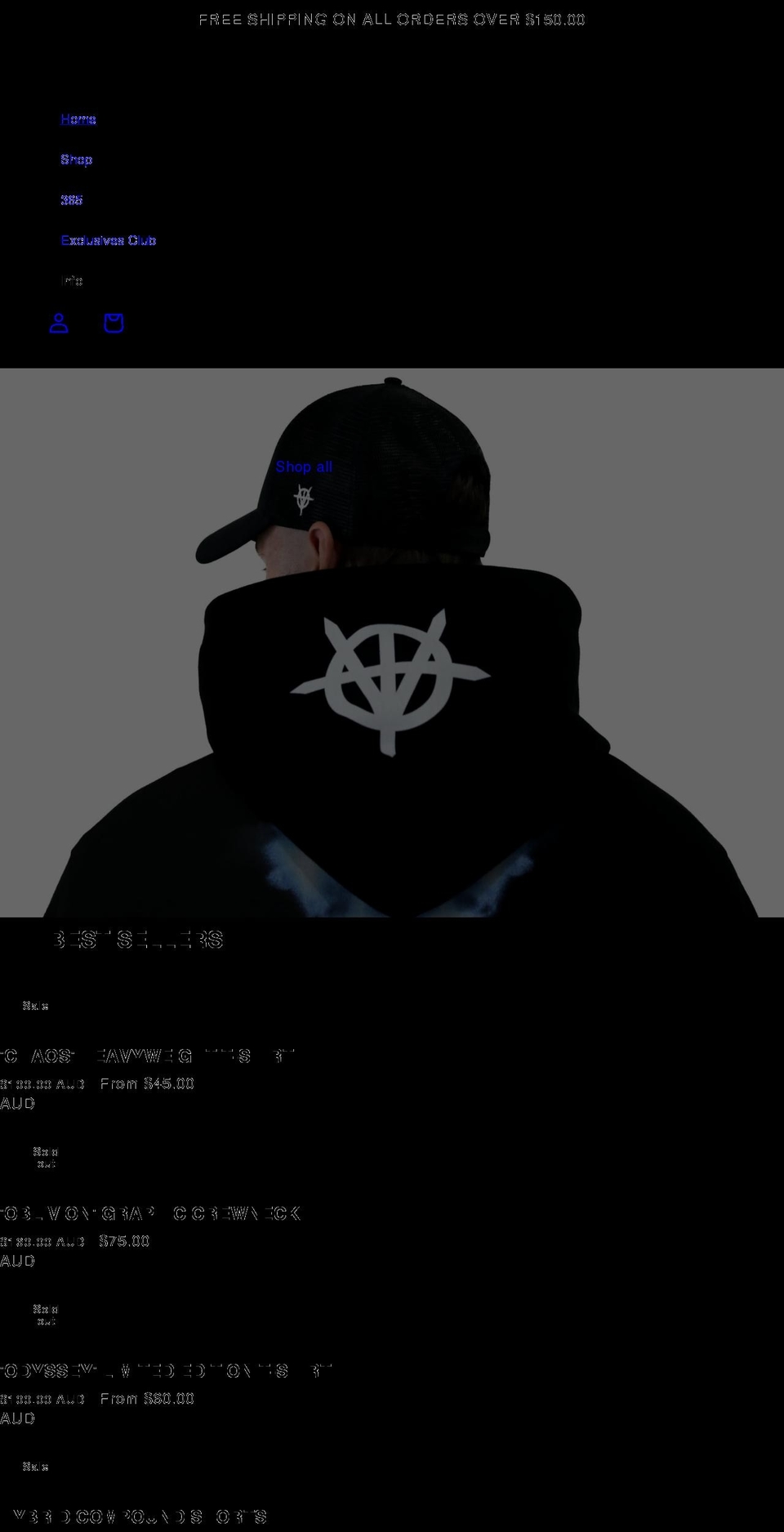 visionsot.com shopify website screenshot
