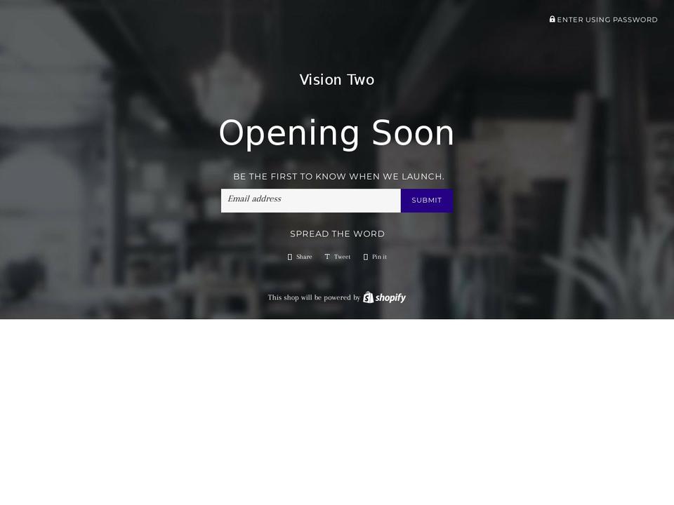 visiontwoapparel.com — Shopify storefront screenshot