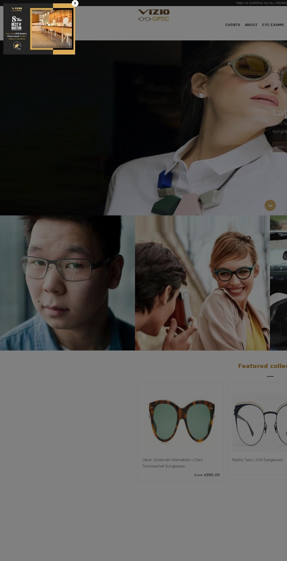 visiooptic.com — Shopify storefront screenshot