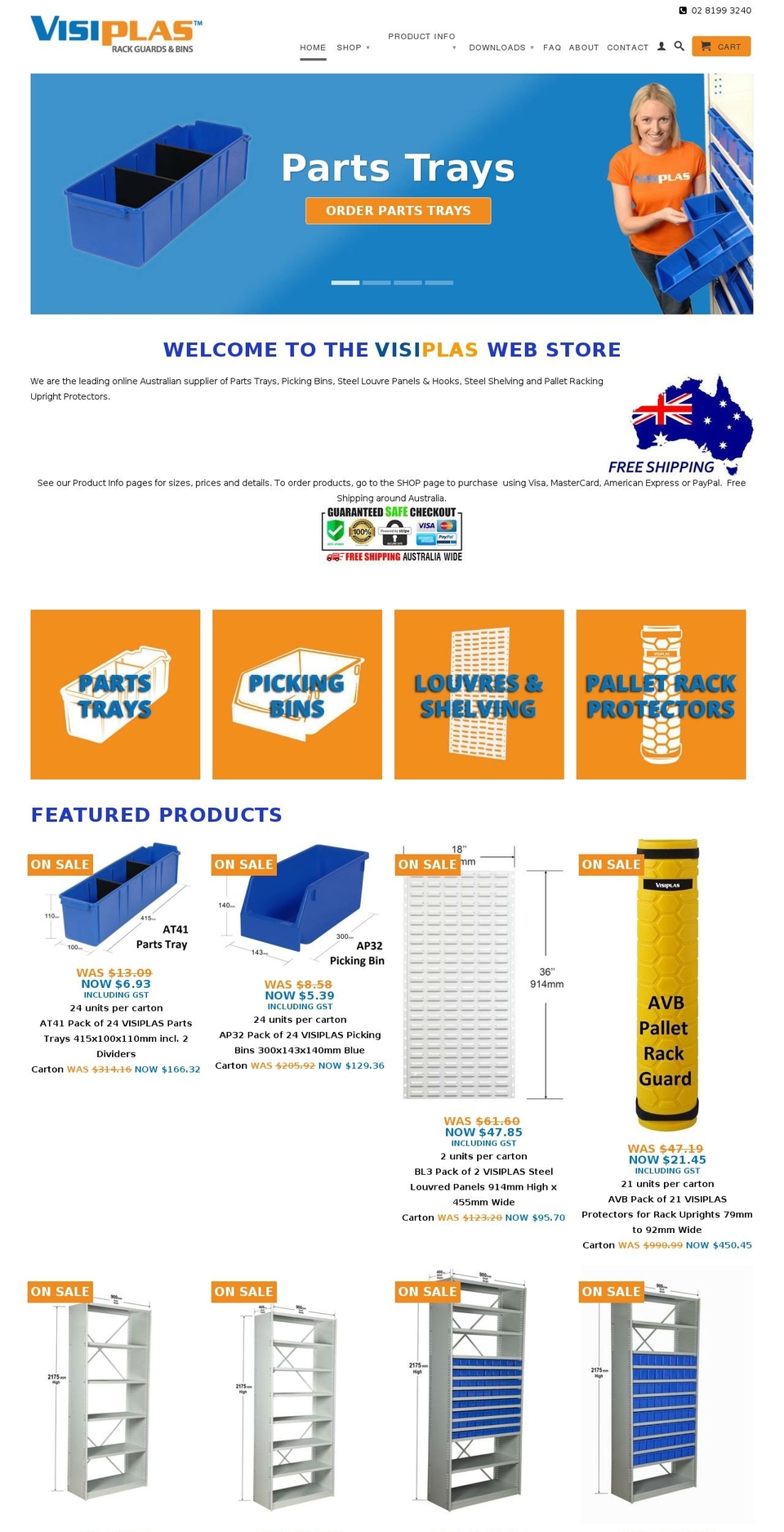 visiplas.com.au shopify website screenshot