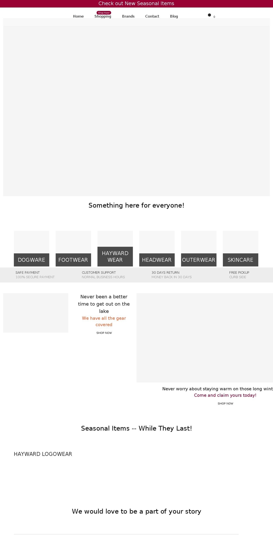 visitbayfieldwi.com — Shopify storefront screenshot