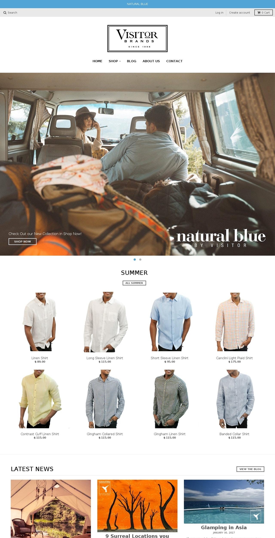 visitorbrands.com shopify website screenshot