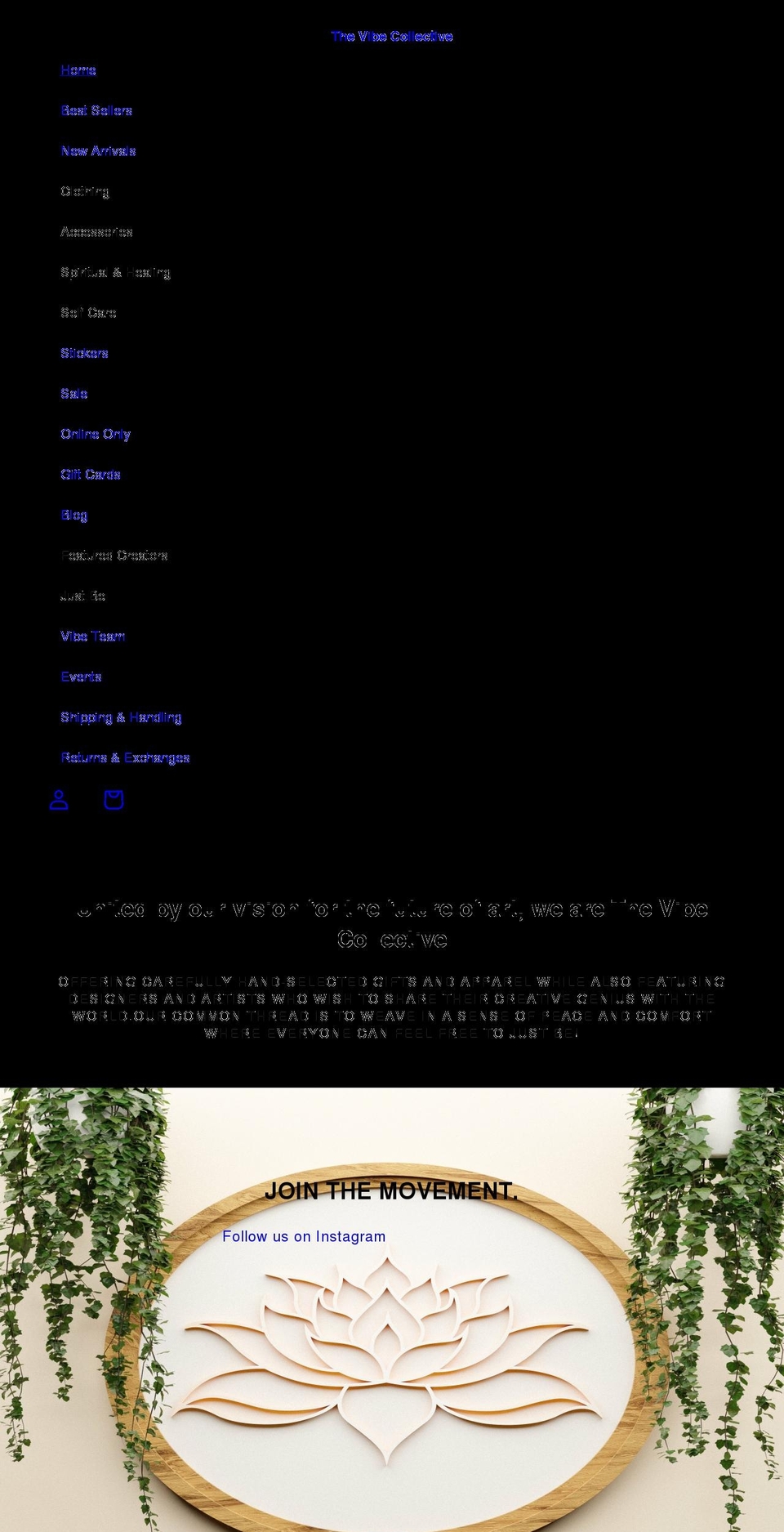 visitthevibe.com shopify website screenshot