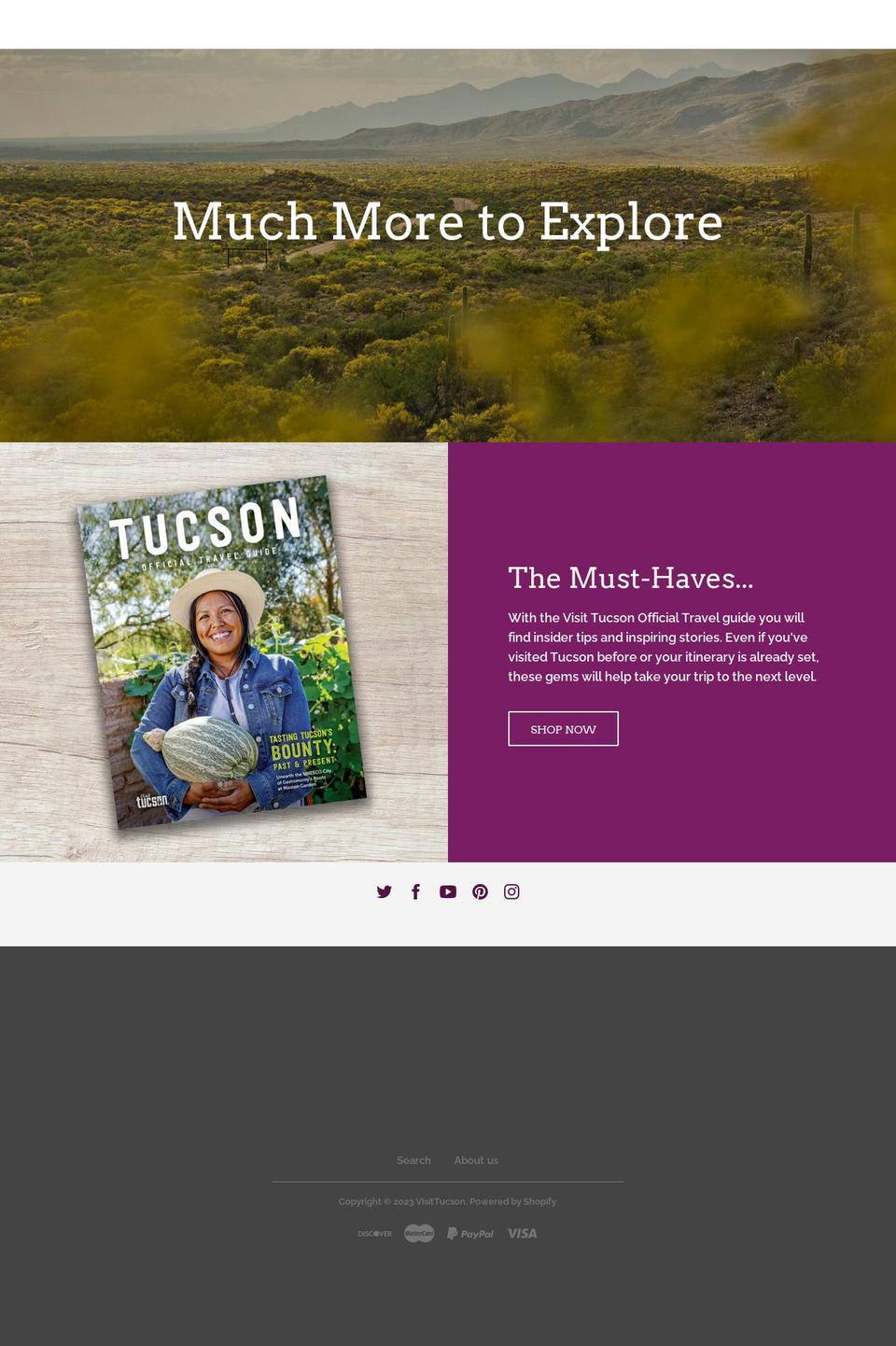 visittucson.myshopify.com shopify website screenshot