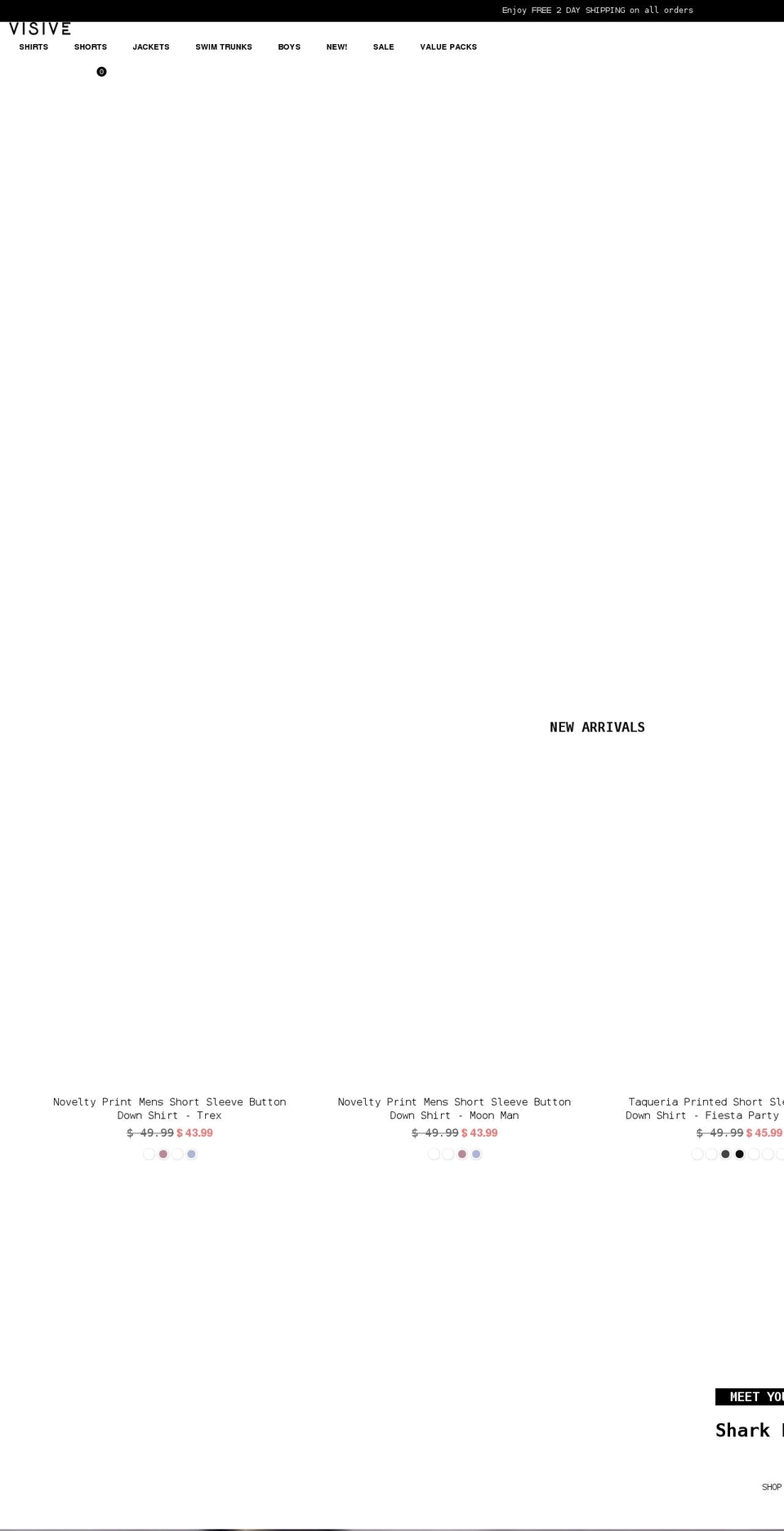 visiveclothing.com shopify website screenshot