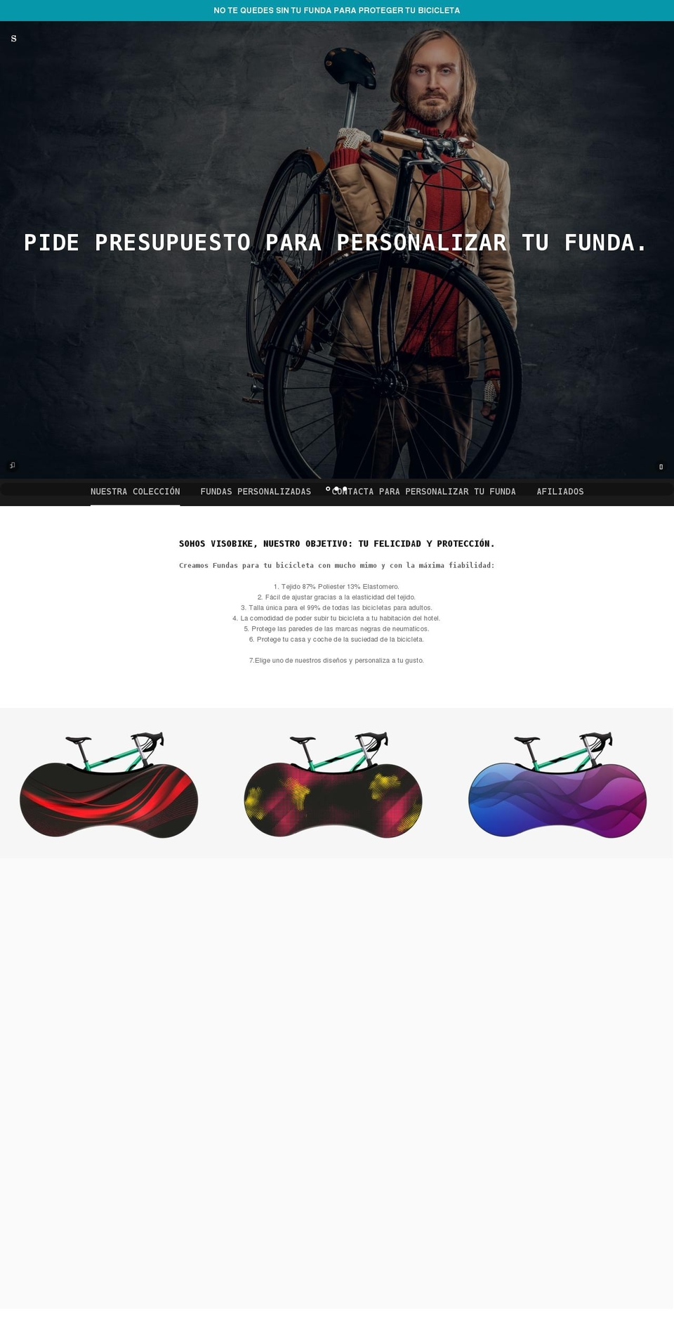 visobike.com shopify website screenshot