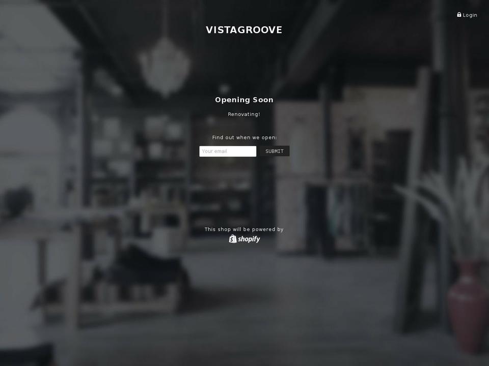 vistagroove.com — Shopify storefront screenshot