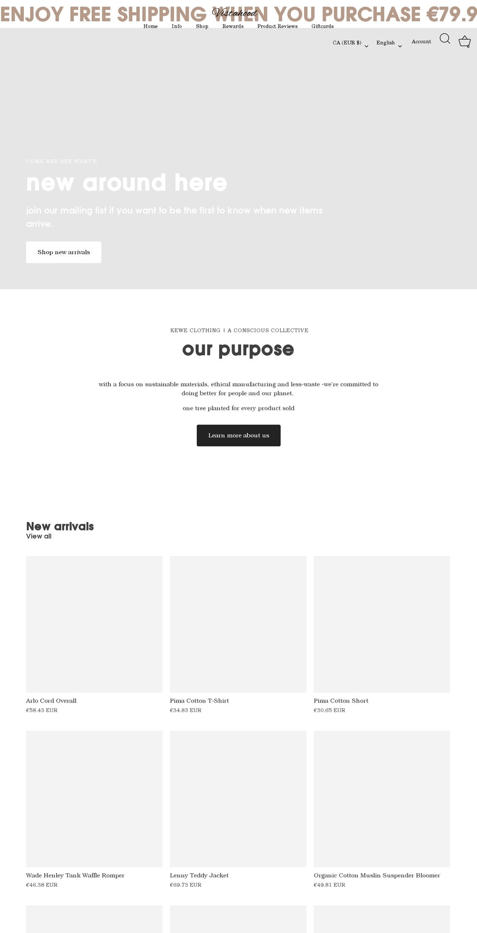 vistahood.com shopify website screenshot