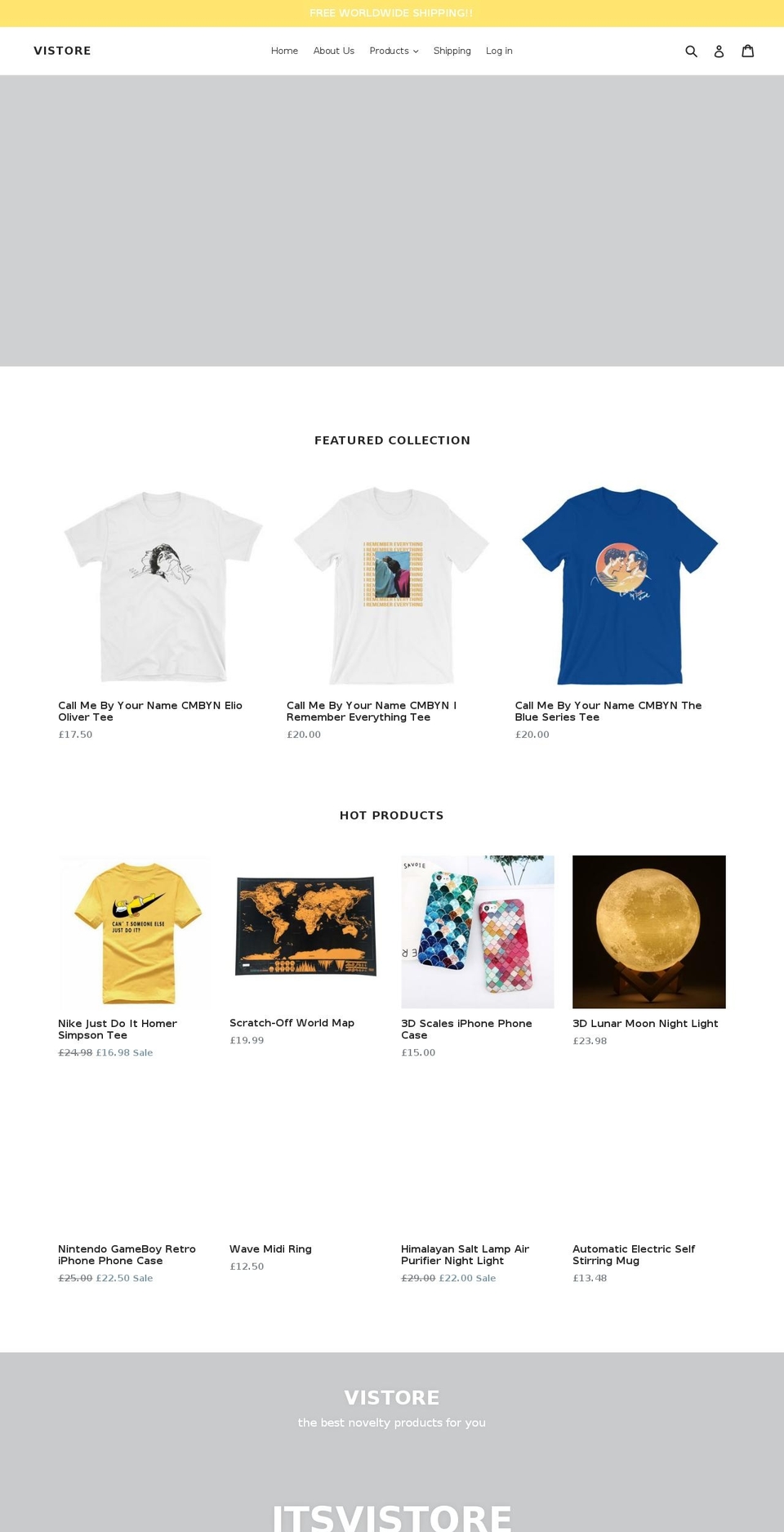 vistore.net shopify website screenshot