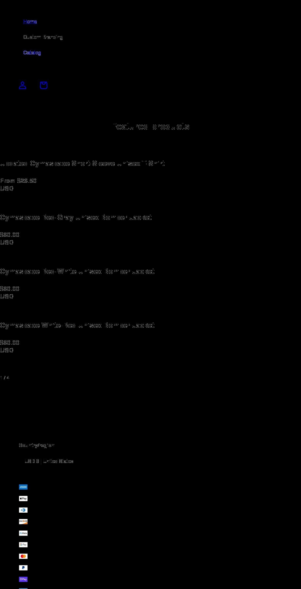 visual-apparel.com shopify website screenshot