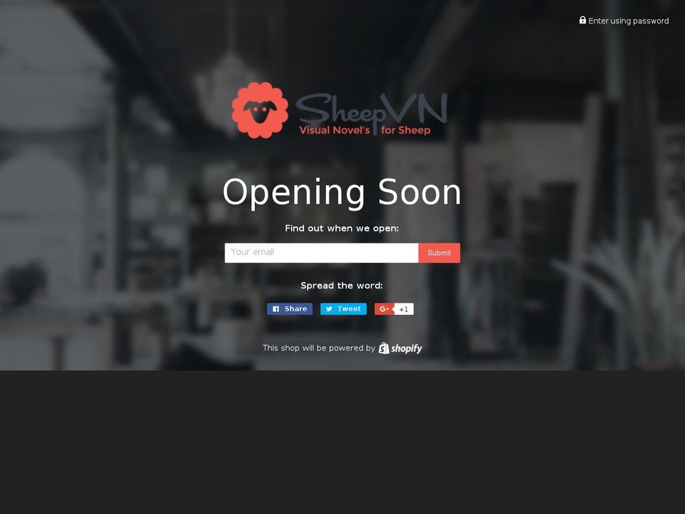 visualnovel-store.com shopify website screenshot