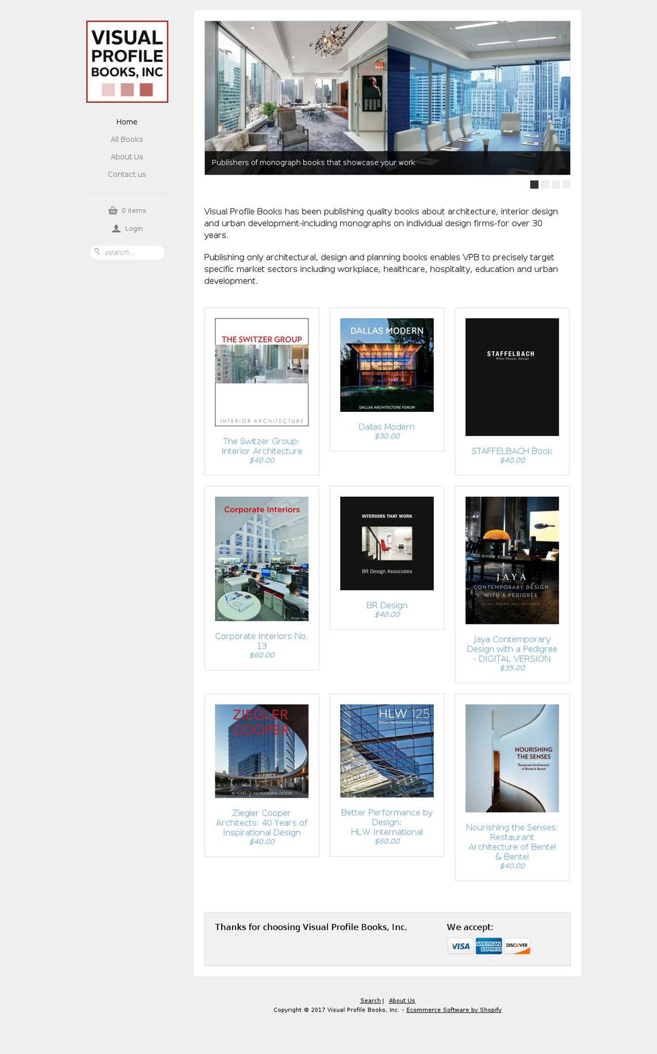 visualprofilebooks.com shopify website screenshot