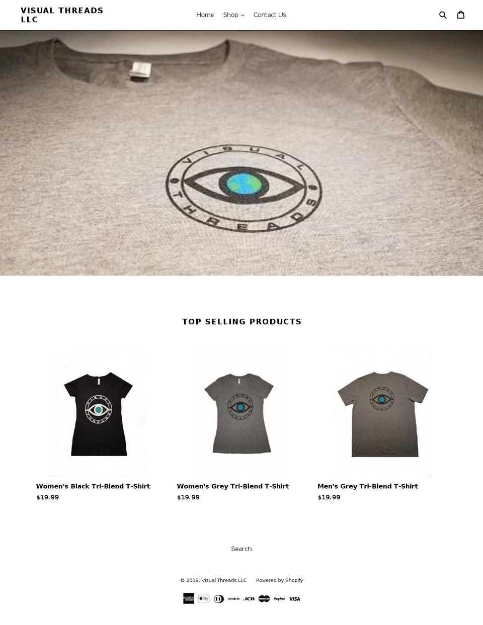 visualthreadsllc.com — Shopify storefront screenshot