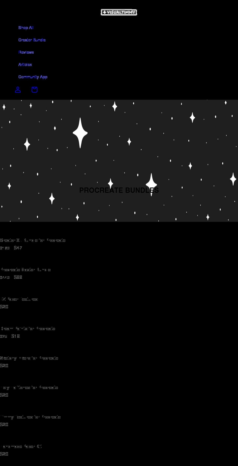 visualtimmy.com shopify website screenshot