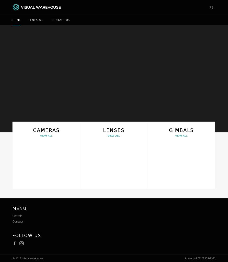 visualwarehouse.com — Shopify storefront screenshot