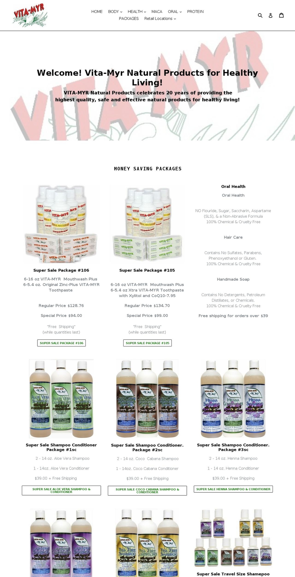 vita-myr.com shopify website screenshot