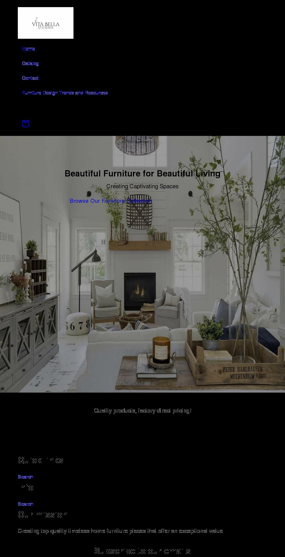 vitabellastudios.com shopify website screenshot