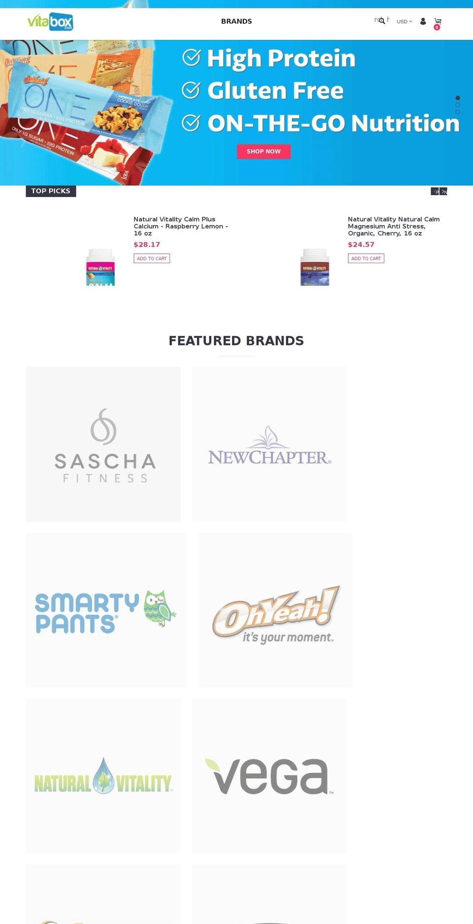 vitabox.com shopify website screenshot