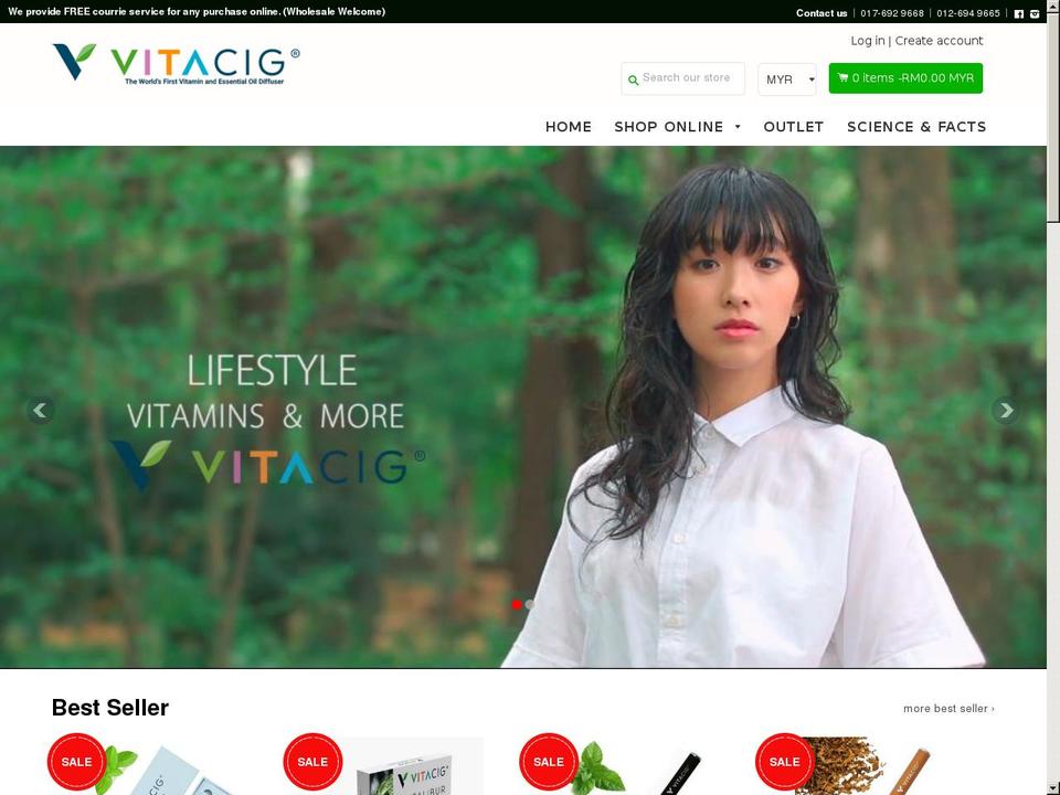 vitacig.my shopify website screenshot