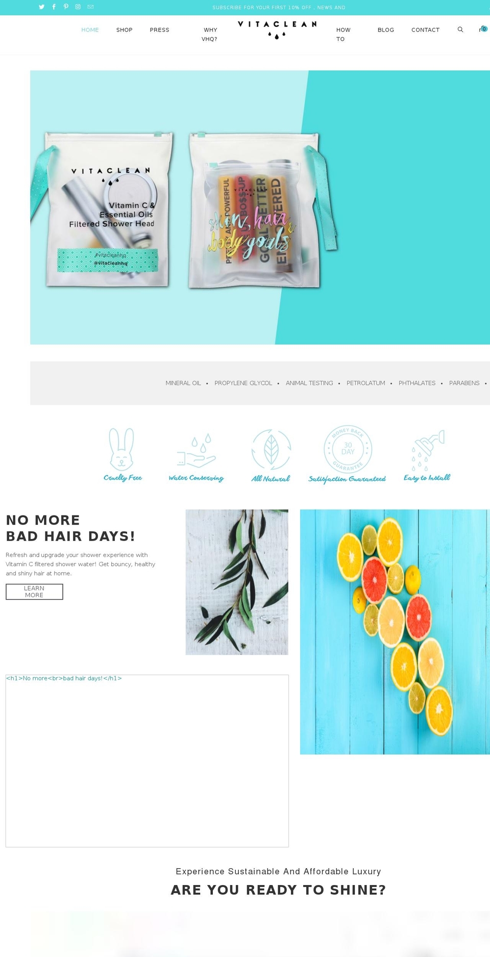 vitacleanhq.com shopify website screenshot
