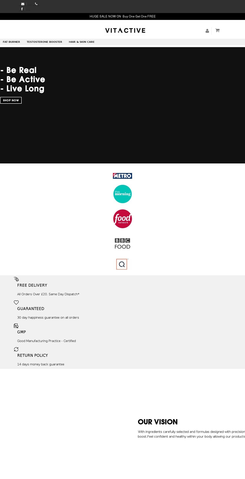 vitactive.co.uk shopify website screenshot
