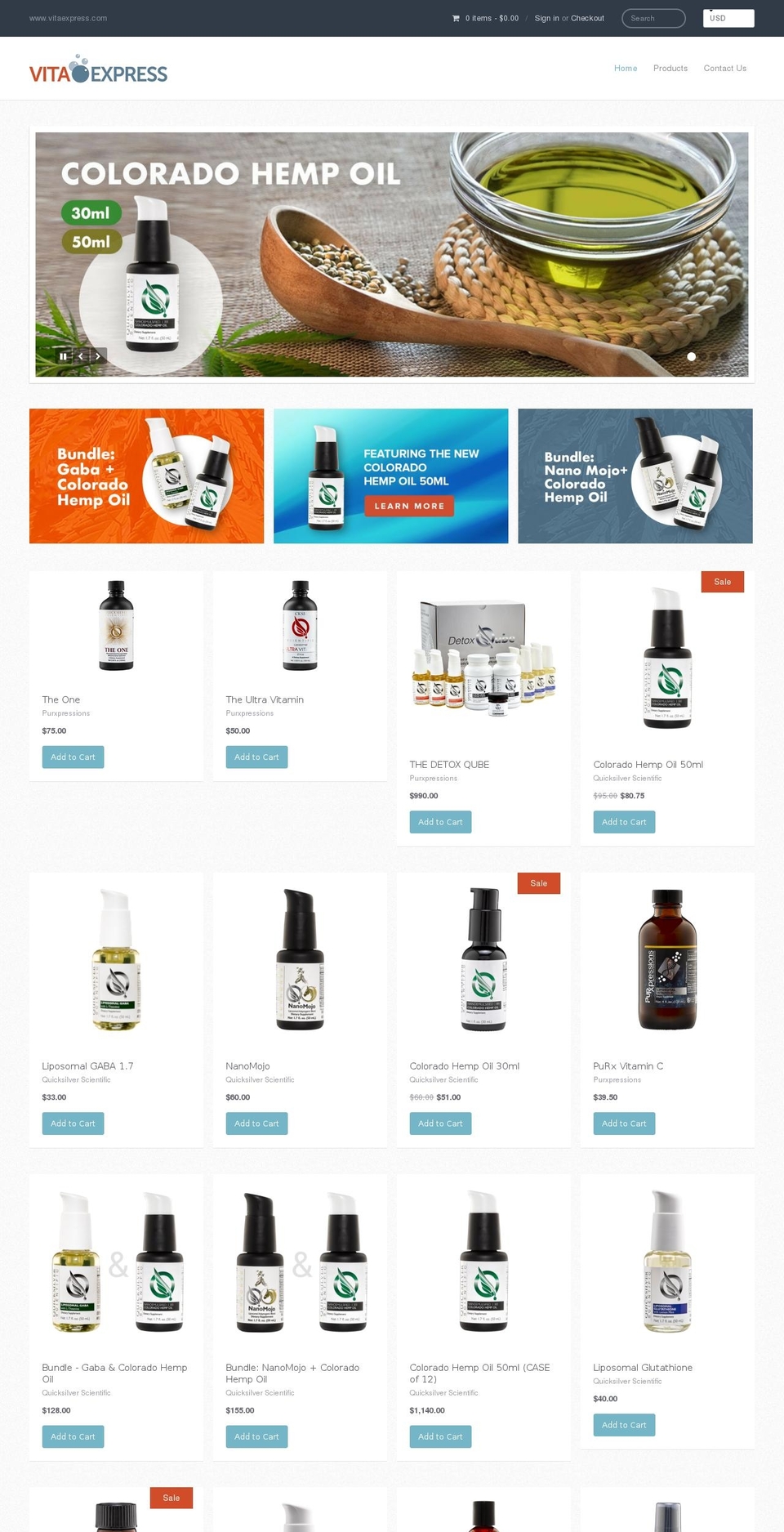 vitaexpress.com shopify website screenshot