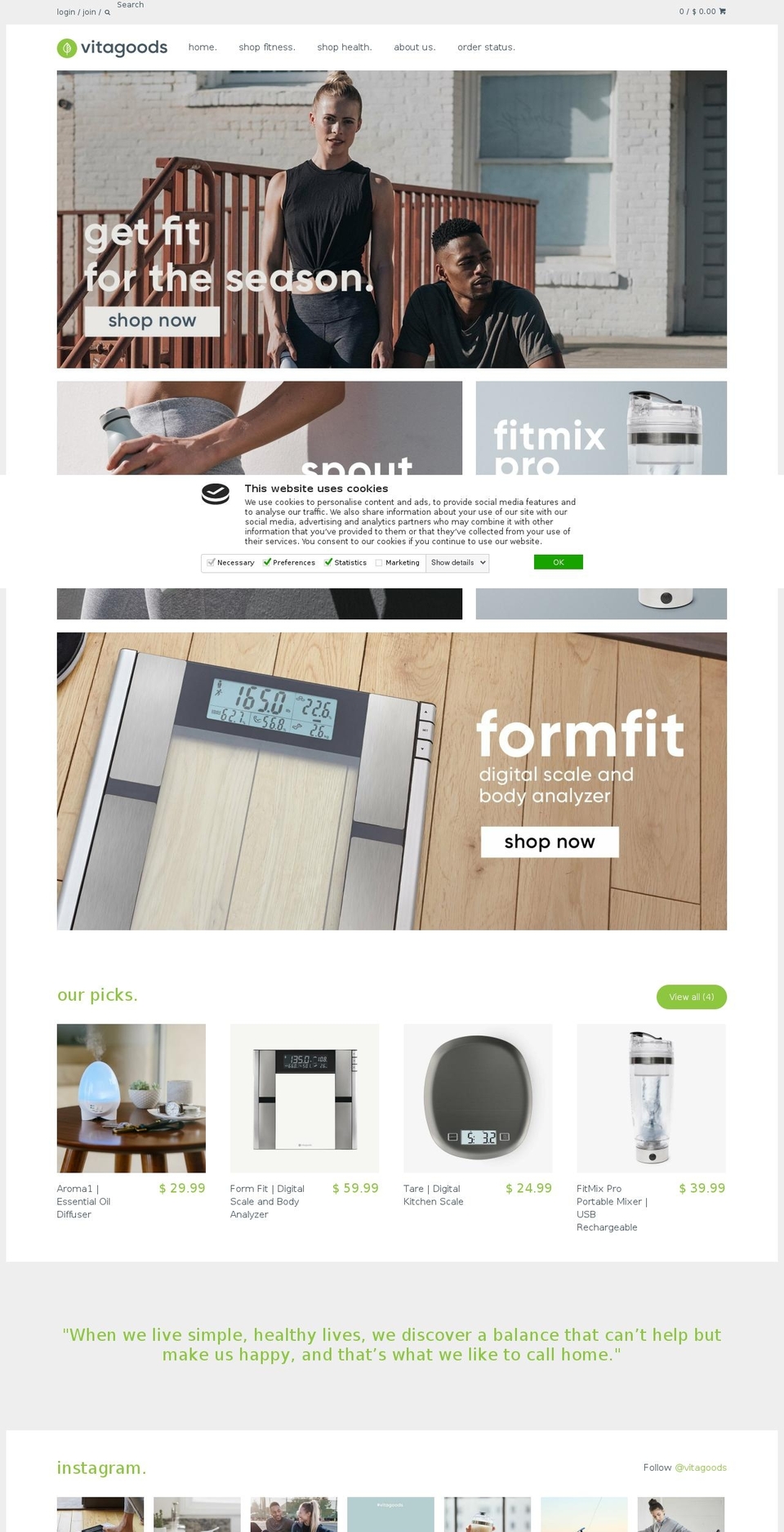 070918 - Current theme + Upgrade Checkout Shopify theme site example vitagoods.com