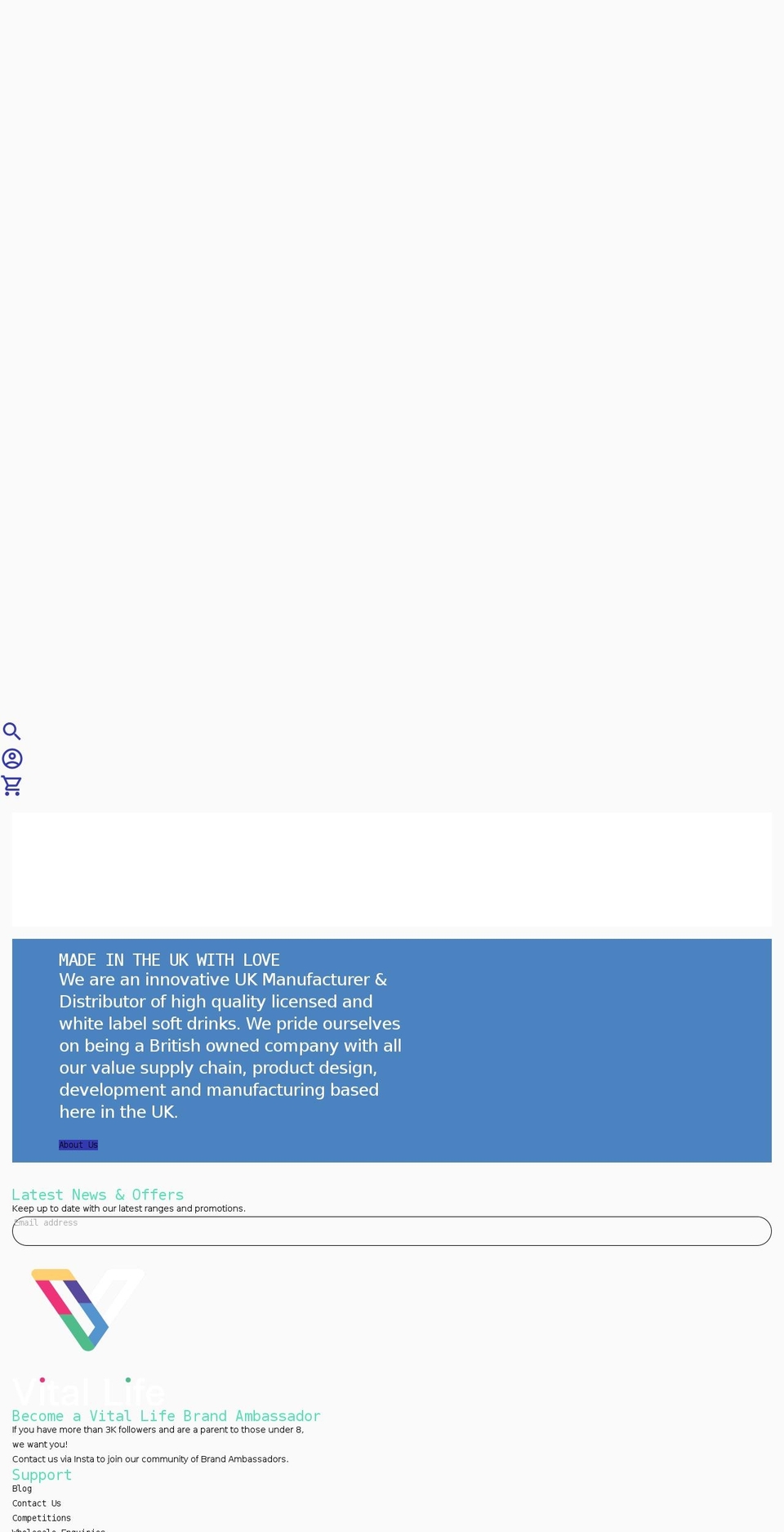 vital-life.co.uk shopify website screenshot
