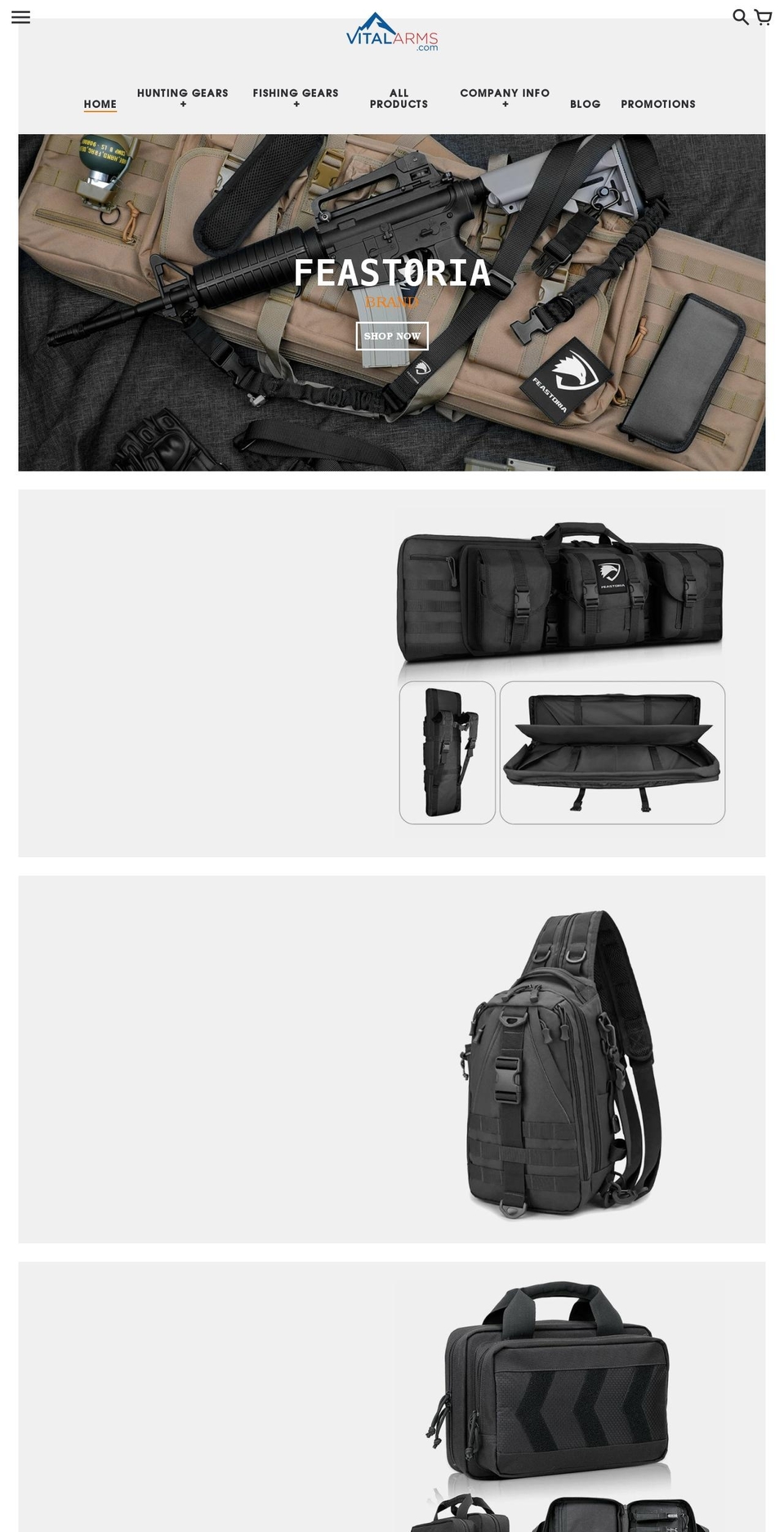 vitalarms.com shopify website screenshot