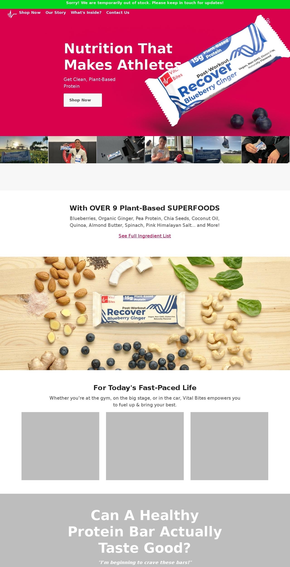 vitalbitesnutrition.com shopify website screenshot