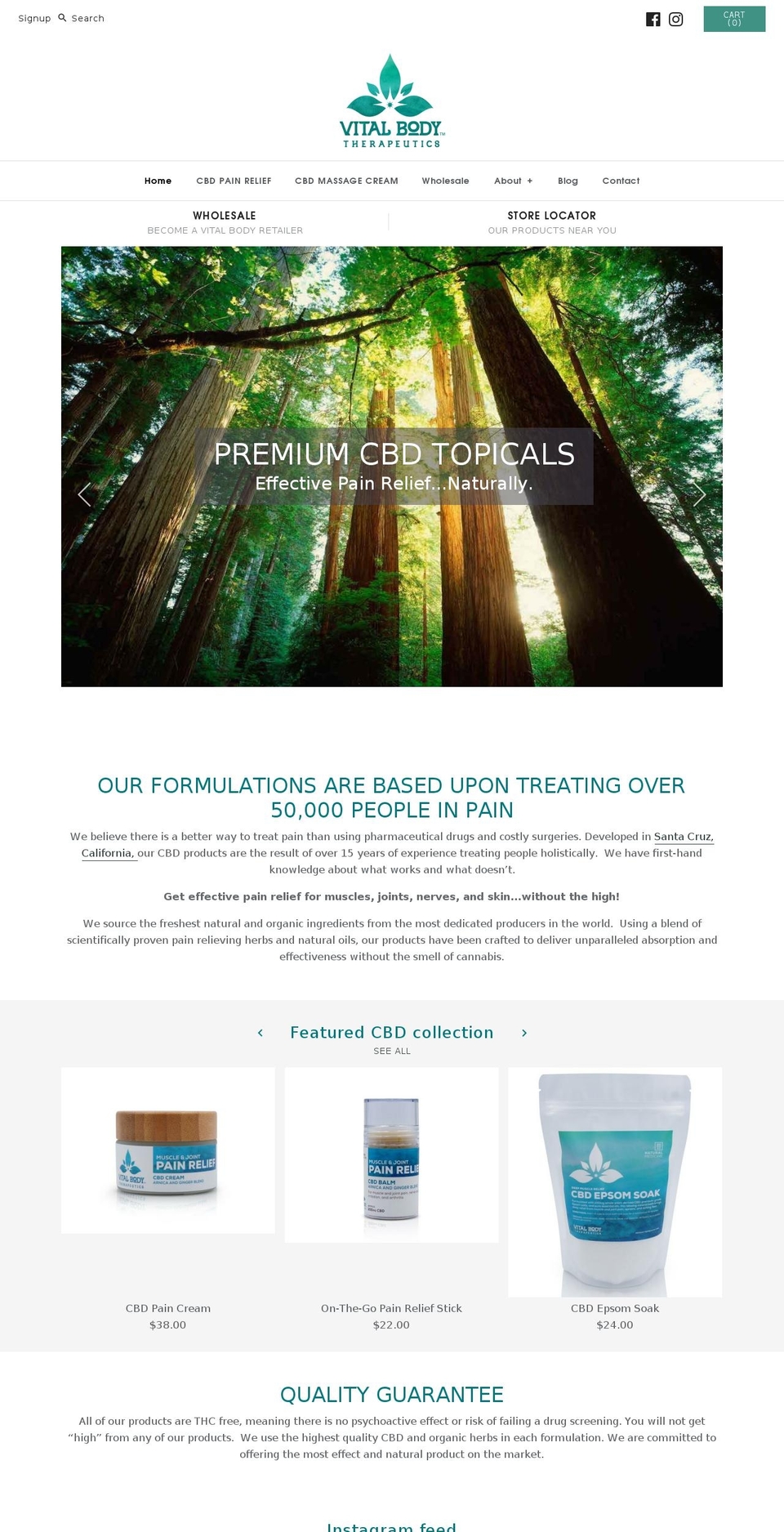 vitalbodytherapeutics.com shopify website screenshot