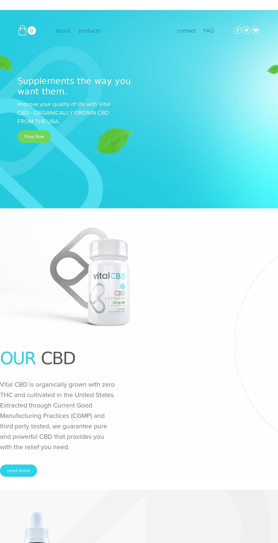 vitalcbd.com — Shopify storefront screenshot