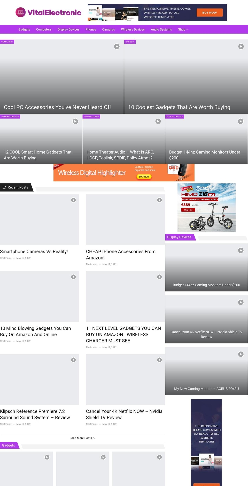 vitalelectronic.com shopify website screenshot