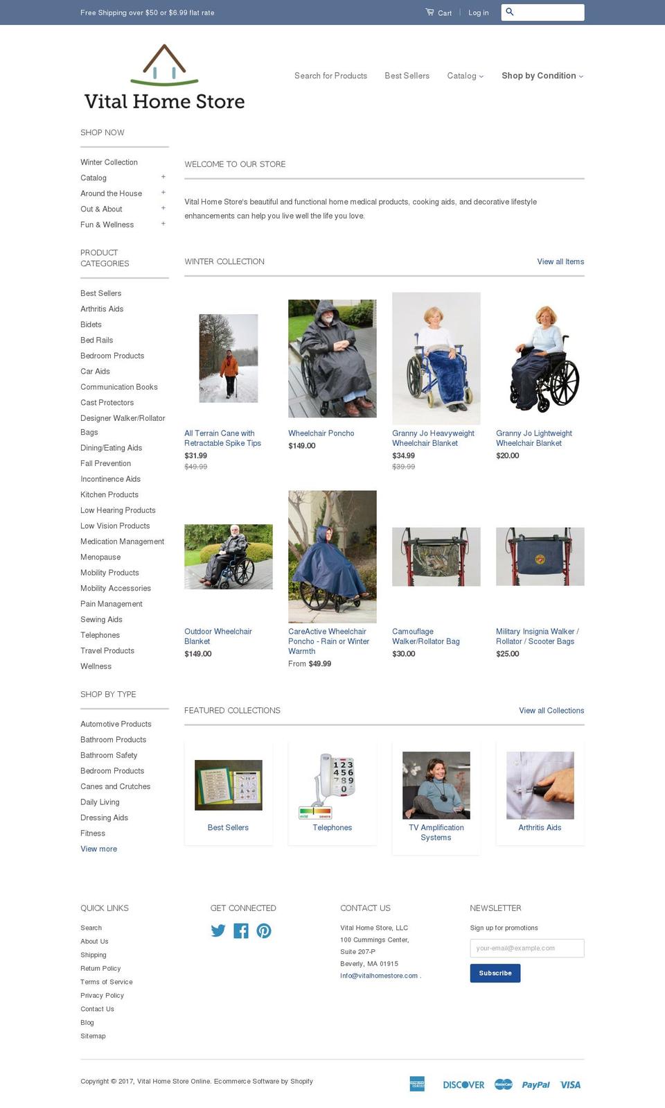 vitalhomestore.com shopify website screenshot