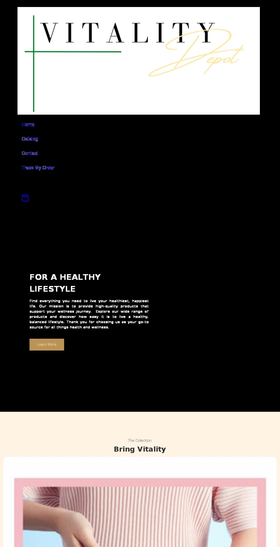 vitality-depot.com shopify website screenshot