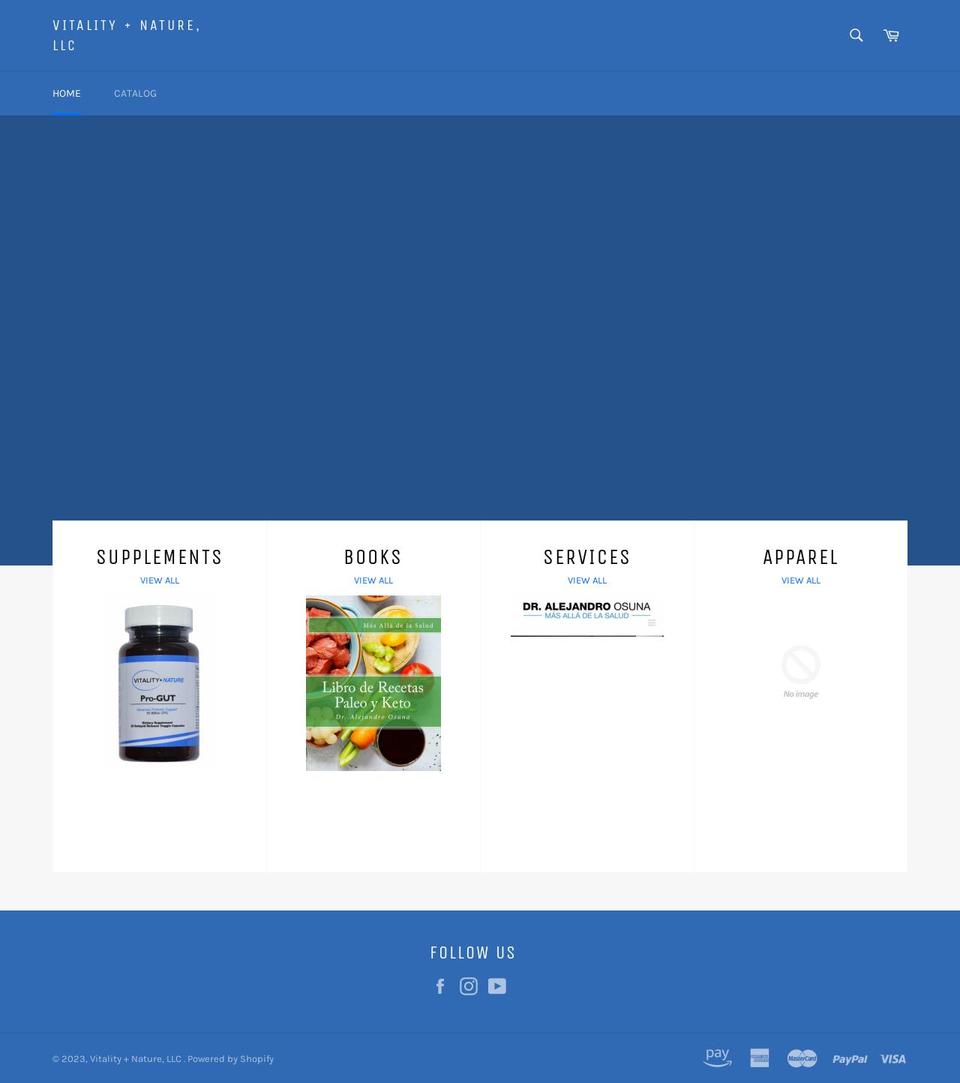 vitalityplusnature.com — Shopify storefront screenshot