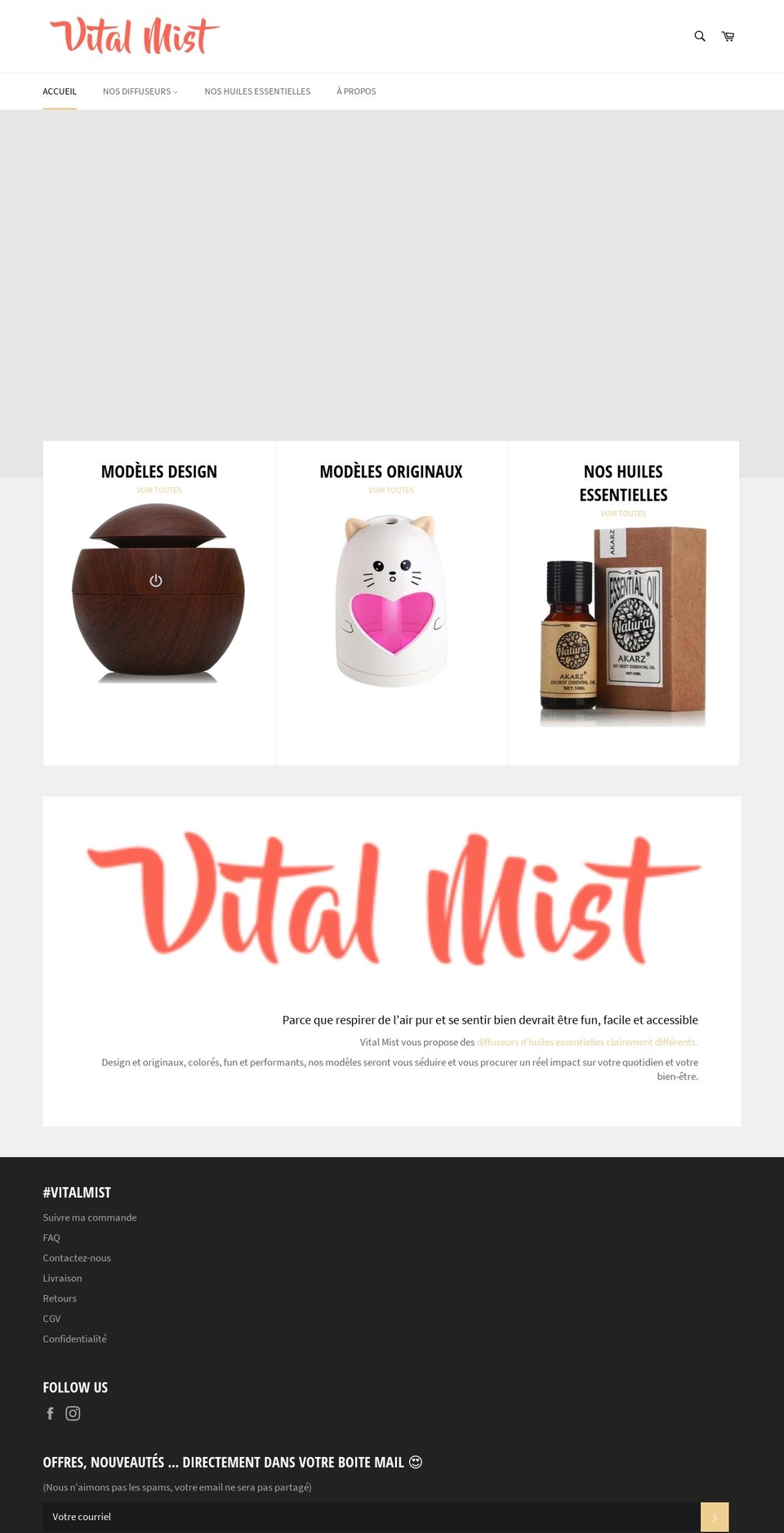 vitalmist.com — Shopify storefront screenshot