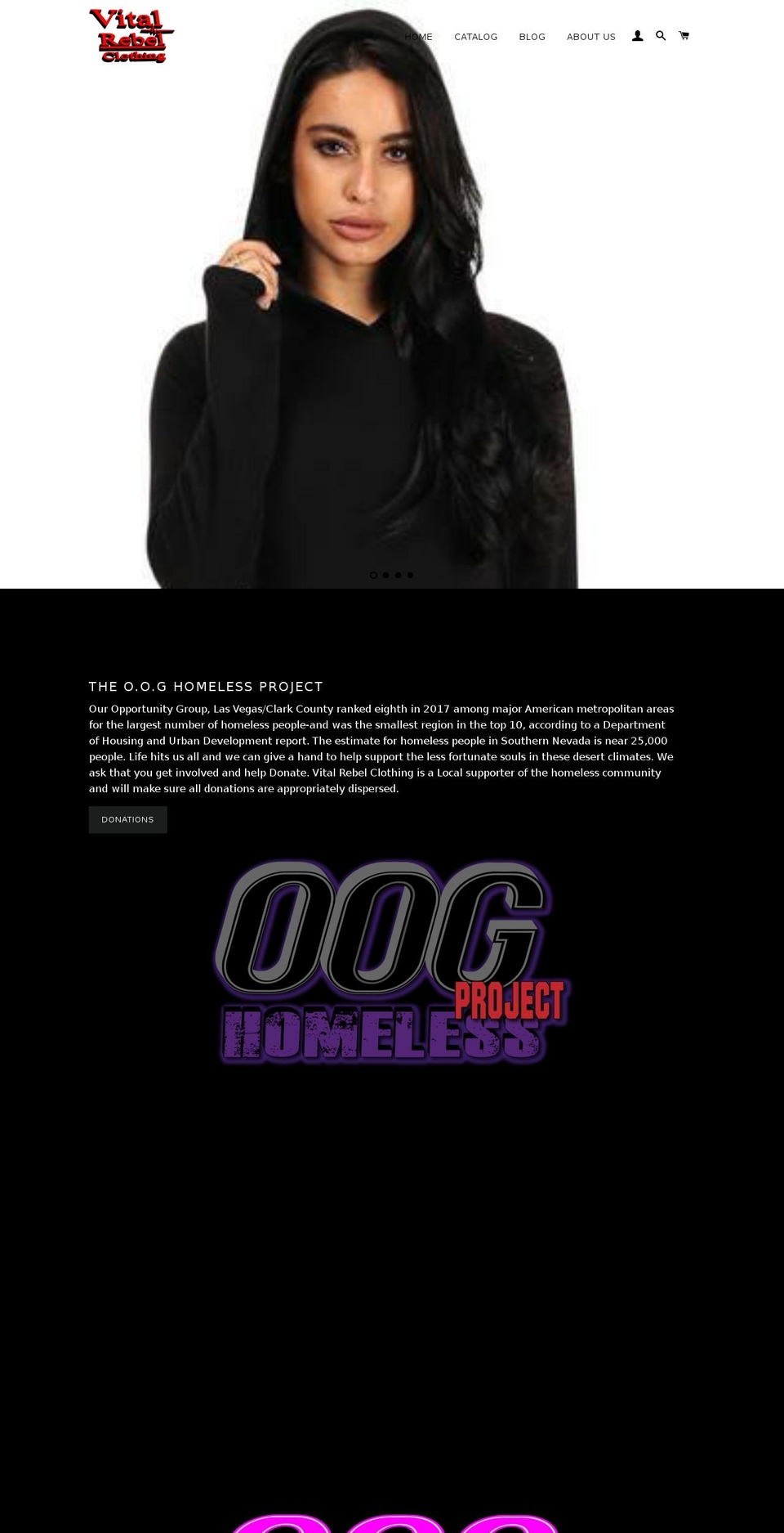 vitalrebelclothing.com shopify website screenshot