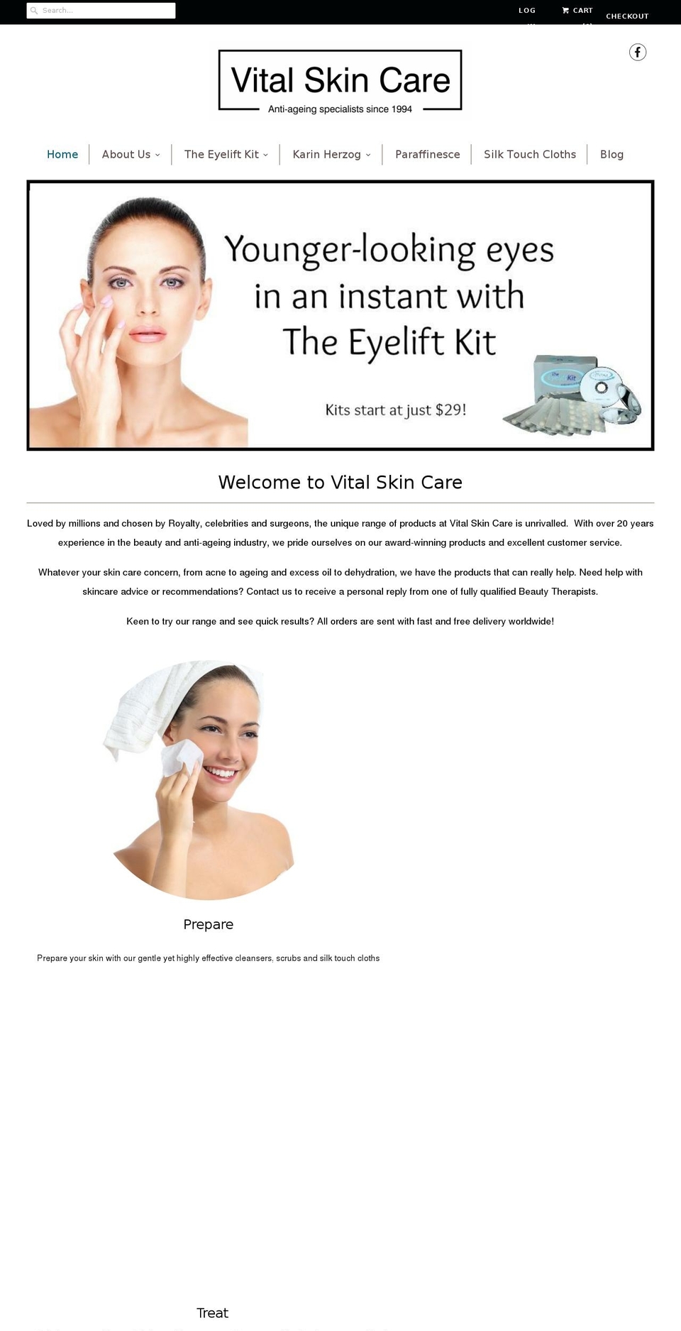 vitalskincare.com.au shopify website screenshot