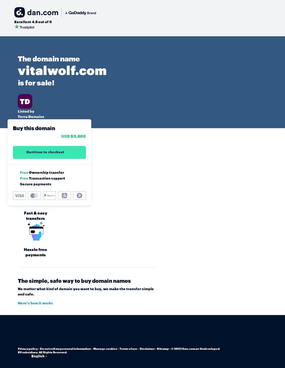 vitalwolf.com — Shopify storefront screenshot