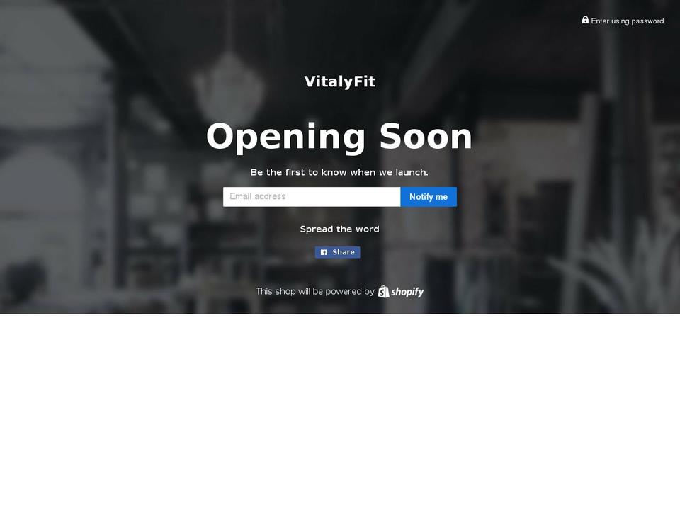 vitalyfit.com shopify website screenshot