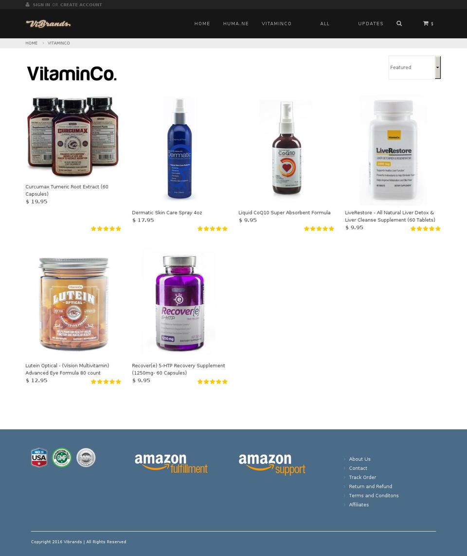 cover-theme-package Shopify theme site example vitaminco.com