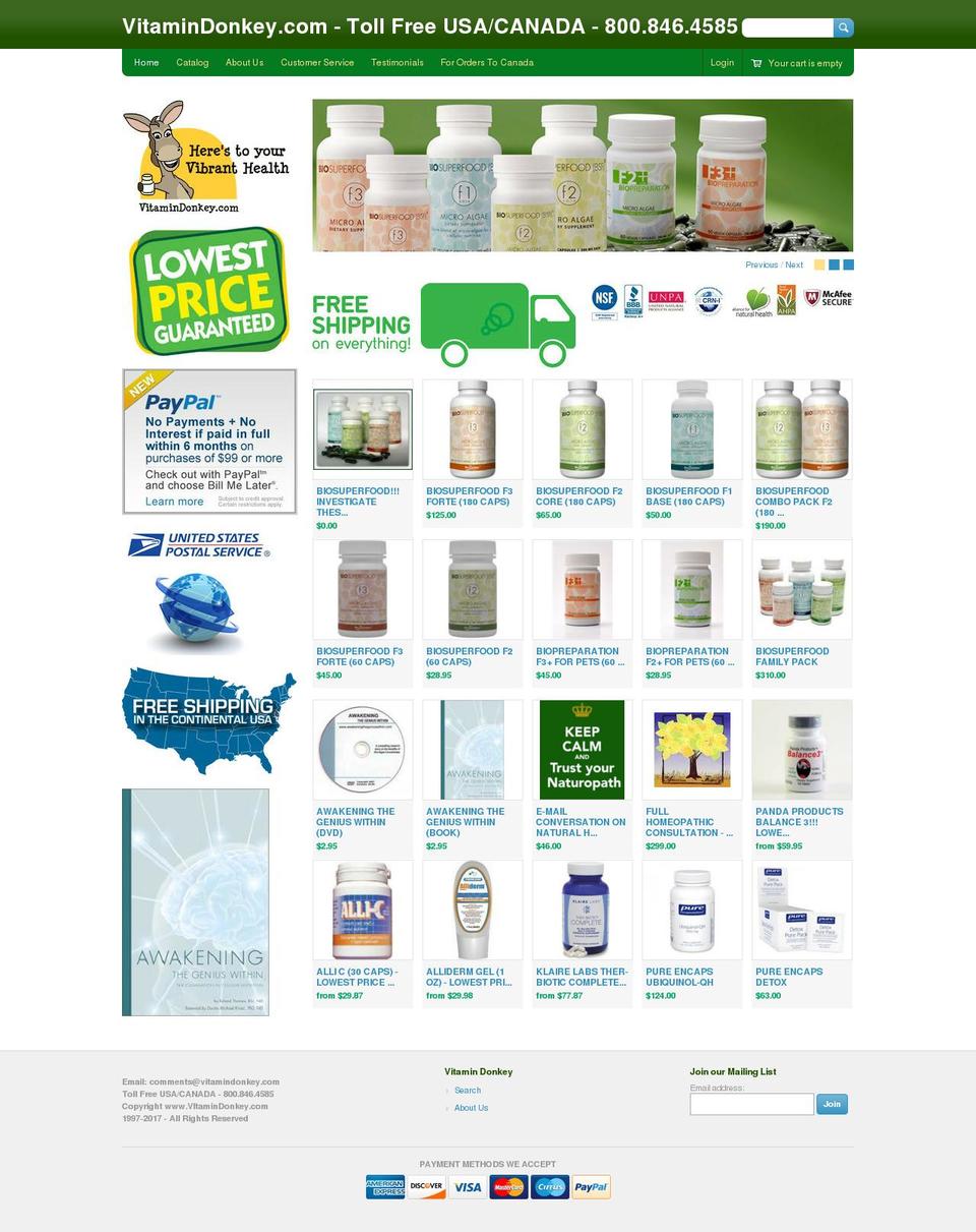 Megatronic Shopify theme site example vitamindonkey.com